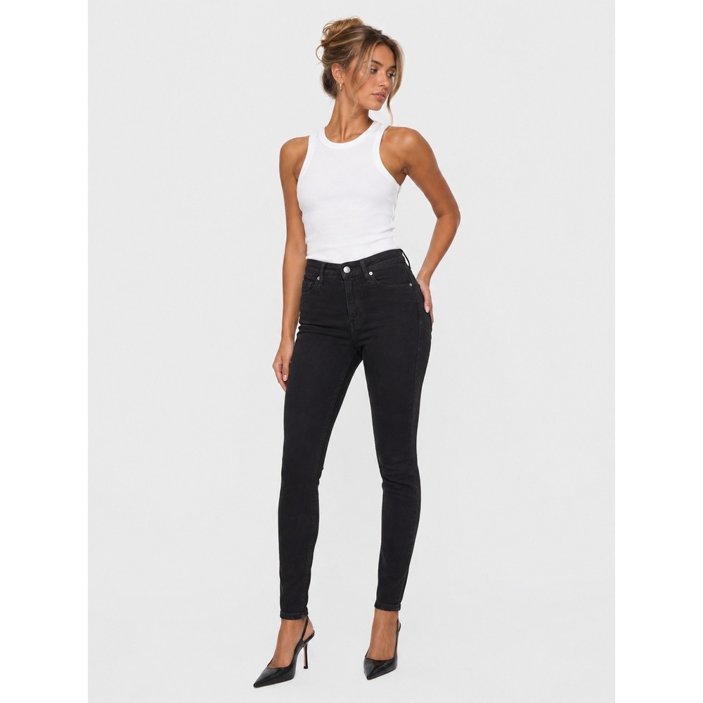 Good American Good Legs Black Skinny Jeans High Rise GL452C Size 2 26 XS
